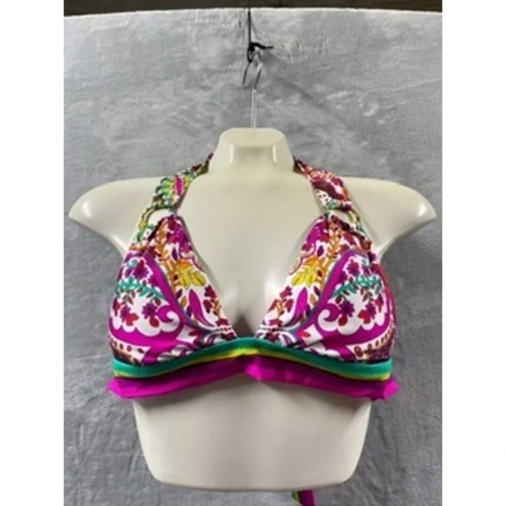 NWOT Trina Turk Women's Hawaiian Garden Print Ring Halter Top Sz 6 $98